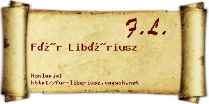 Für Libériusz névjegykártya